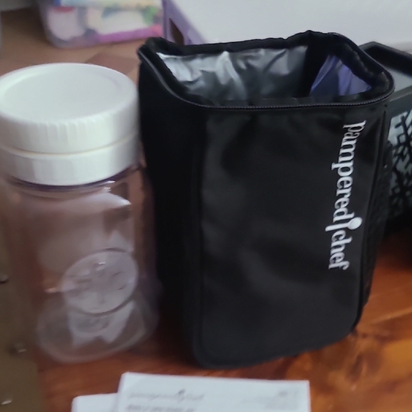 Pampered Chef Make & Take Mason Jar w/ Snack Jar And Bag - Picture 8 of 14